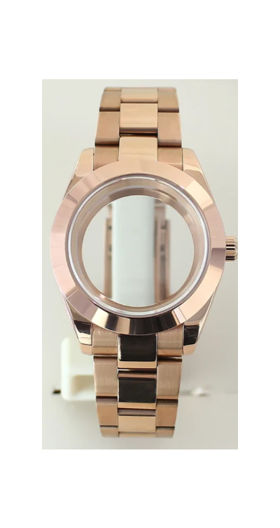 Rose gold oyst with smooth bezel