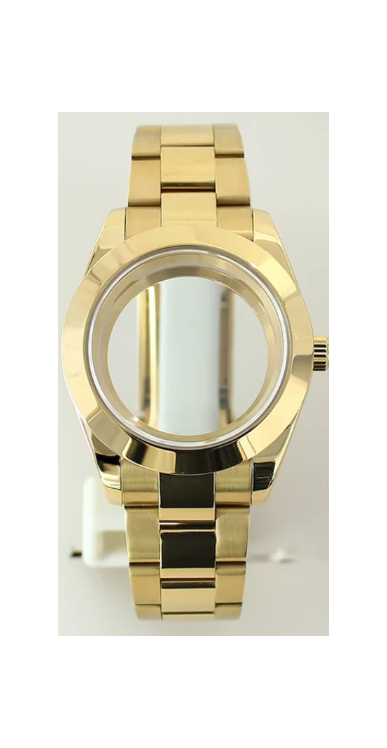 Gold oyst with smooth bezel