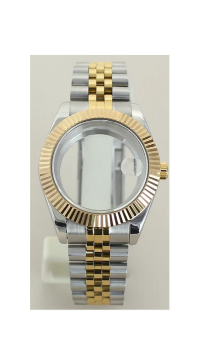 Two tone jube with fluted bezel