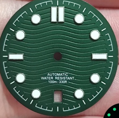 Green and white wave
